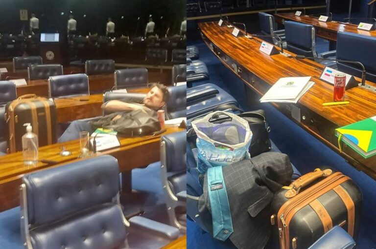 Com salário bloqueado por Moraes, Marcos do Val ‘se muda’ para o Senado com malas
