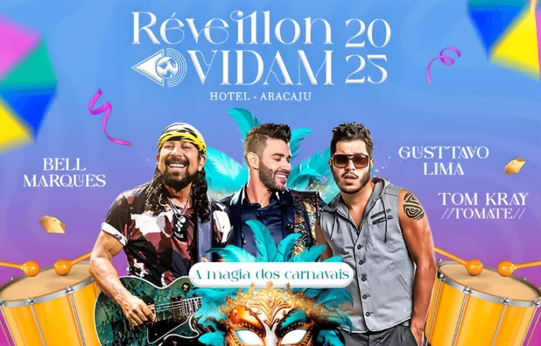 Réveillon VIDAM 2025 terá Gusttavo Lima, Bell Marques e Tomate como principais atrações