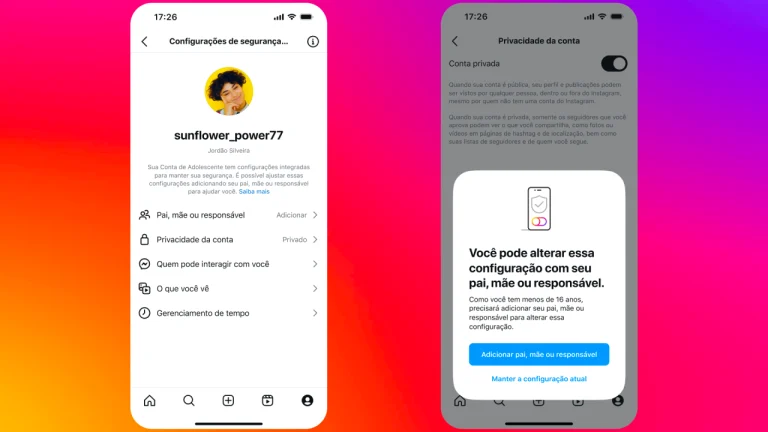 Instagram endurece regras para menores de 18 anos e amplia supervisão dos pais