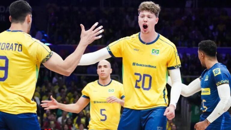 Brasil derrota Argentina e segue líder na Liga das Nações Masculina