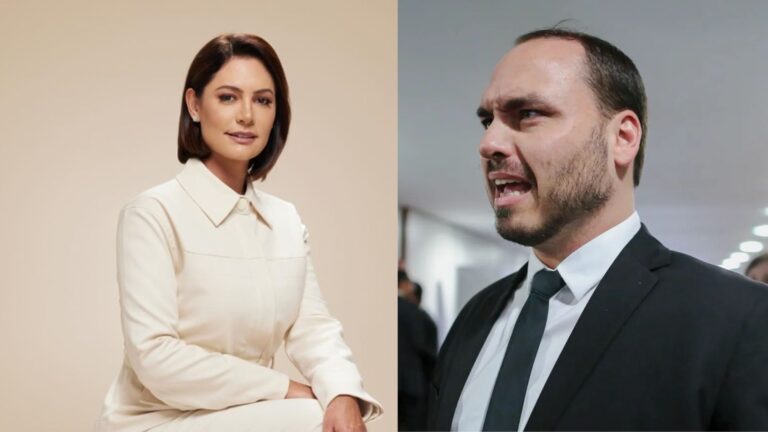 Bolsonaro confirma pré-candidatura de Michelle ao Senado pelo Distrito Federal e de Carlos por Santa Catarina