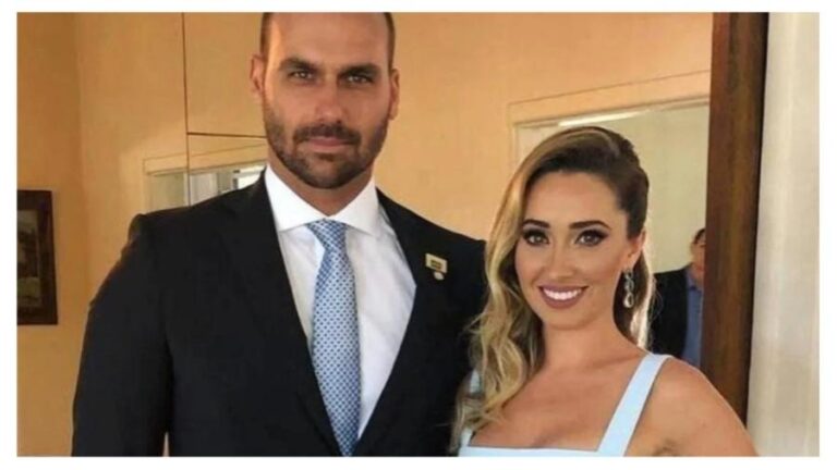 Eduardo Bolsonaro relata que esposa, mesmo sem estar investigada e nem ter envolvimento com política, teve Pix e contas bancárias bloqueadas