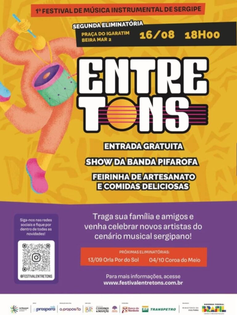 Festival Entre Tons Música instrumental: segunda eliminatória ocorre em Aracaju, no dia 16 de agosto