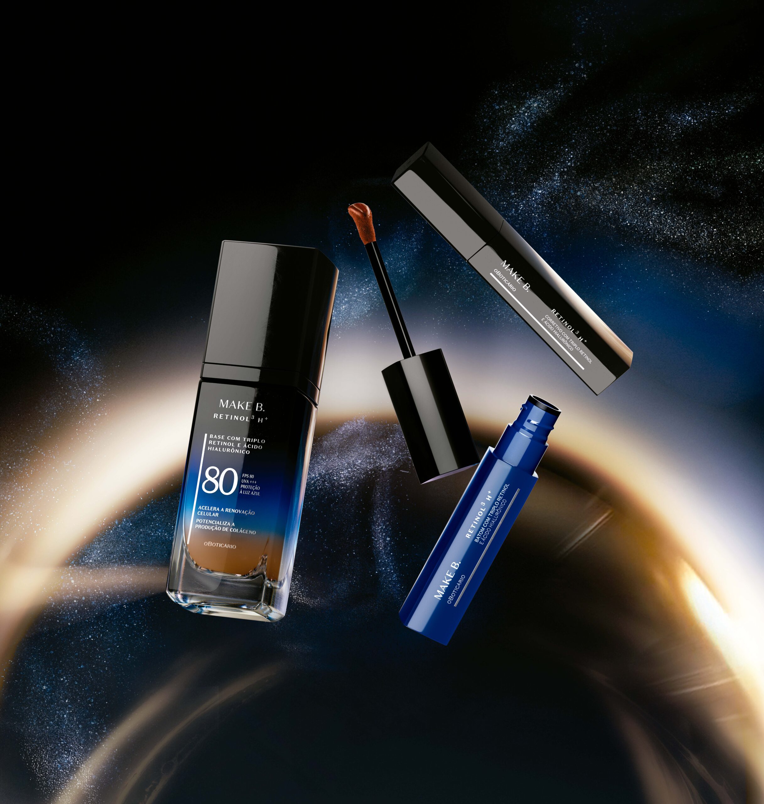 O Boticário apresenta Make B. Retinol H+, primeira base do Brasil com triplo retinol