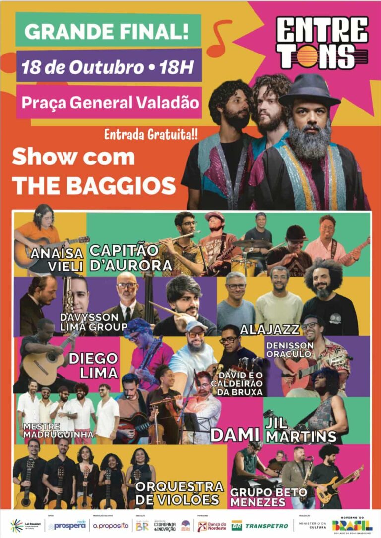 Festival Entre Tons Música instrumental: grande final vai ocorrer neste sábado (18), na Praça General Valadão, no Centro de Aracaju
