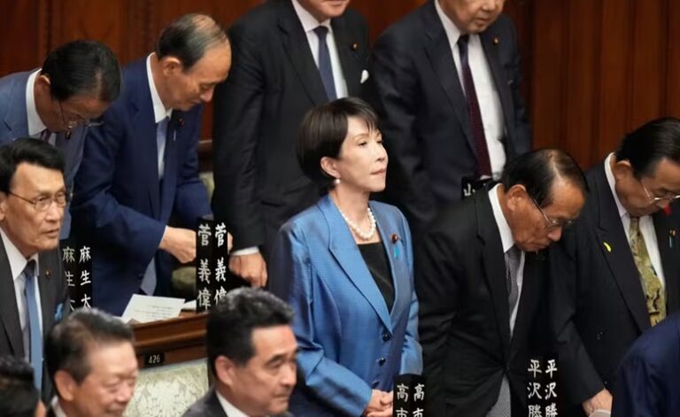 Parlamento do Japão elege Sanae Takaichi, primeira mulher a ser primeira-ministra no país