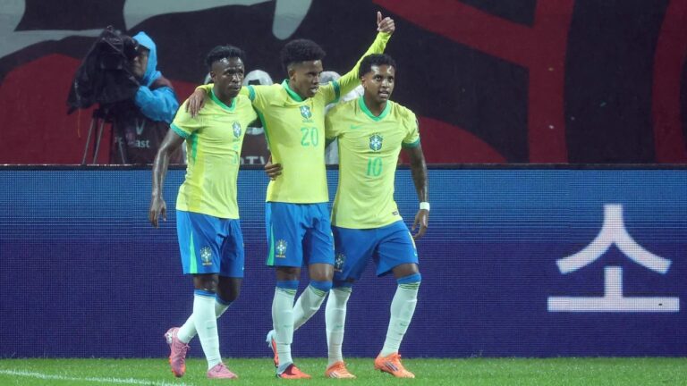 Com show de trio ofensivo, Brasil goleia a Coreia do Sul em amistoso