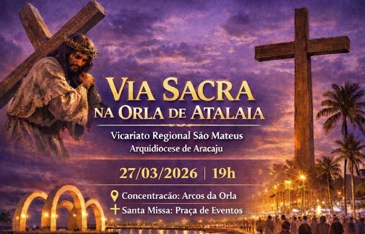 Via-Sacra na Orla da Atalaia reúne fiéis nesta sexta-feira (27), em Aracaju