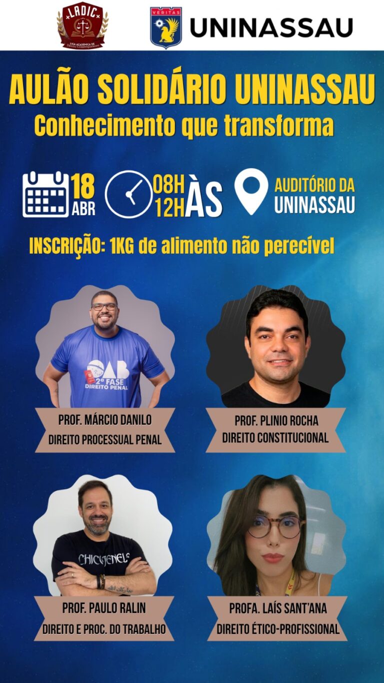 UNINASSAU Aracaju realiza aulão para OAB 