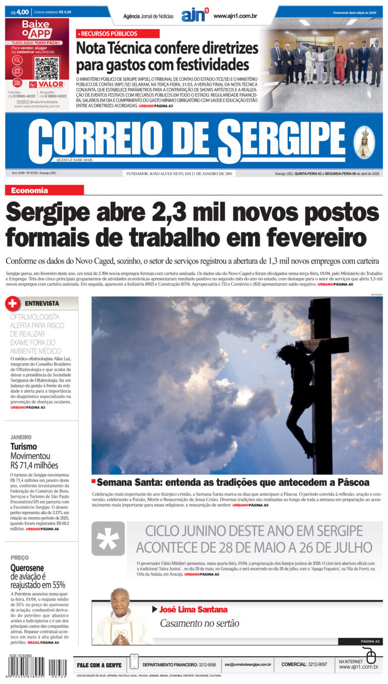 Correio de Sergipe – Edição: 6729 – 02-04-2026