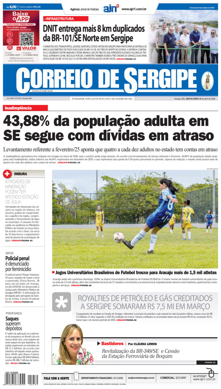 Correio de Sergipe – Edição: 6733 – 10-04-2026