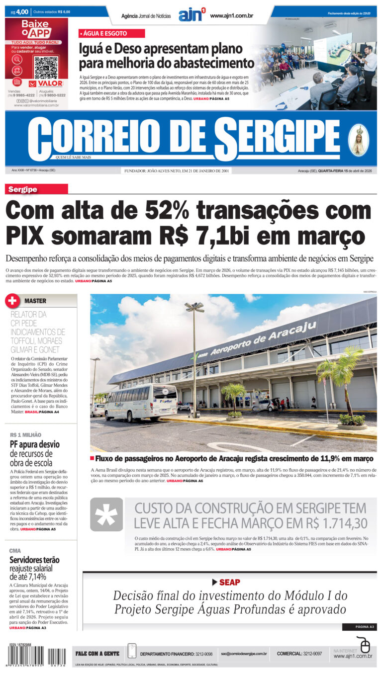 Correio de Sergipe – Edição: 6736 – 15-04-2026