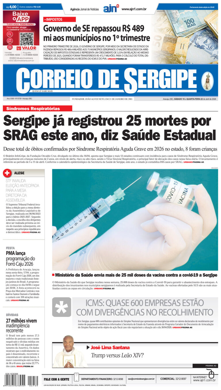Correio de Sergipe – Edição: 6739 – 18a22-04-2026