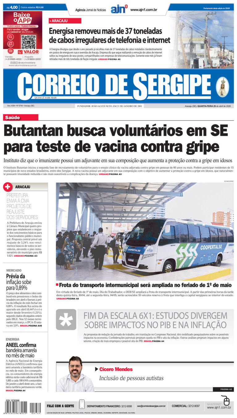 Correio de Sergipe – Edição: 6744 – 29-04-2026