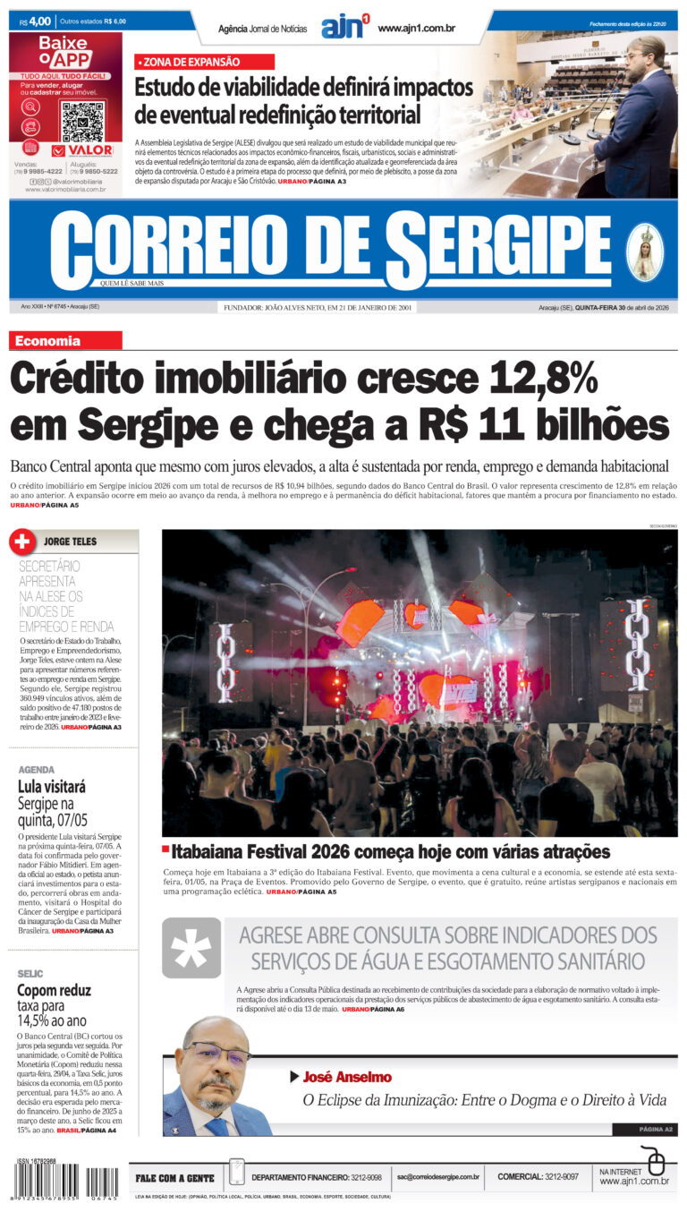 Correio de Sergipe – Edição: 6745 – 30-04-2026
