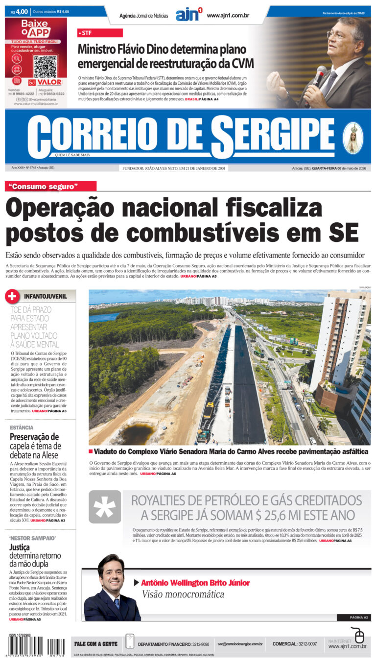 Correio de Sergipe – Edição: 6748  – 06-05-2026