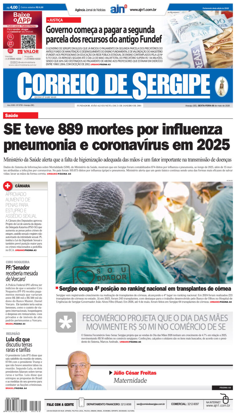 Correio de Sergipe – edição: 6750 – 08-05-2026