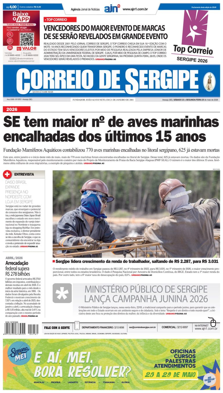 Correio de Sergipe – Edição: 6761 – 23a25-05-2026