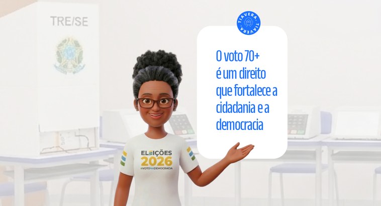 Eleições 2026: Tribunal Regional Eleitoral de Sergipe incentiva participação de idosos com 70 anos ou mais