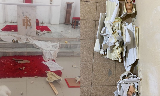 Homem é preso suspeito de invadir e depredar igreja Sagrado Coração de Jesus, em Monte Alegre