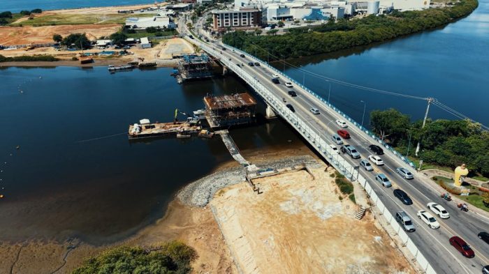 Duplicação da Ponte Godofredo Diniz altera trânsito em Aracaju a partir desta quinta-feira (4)