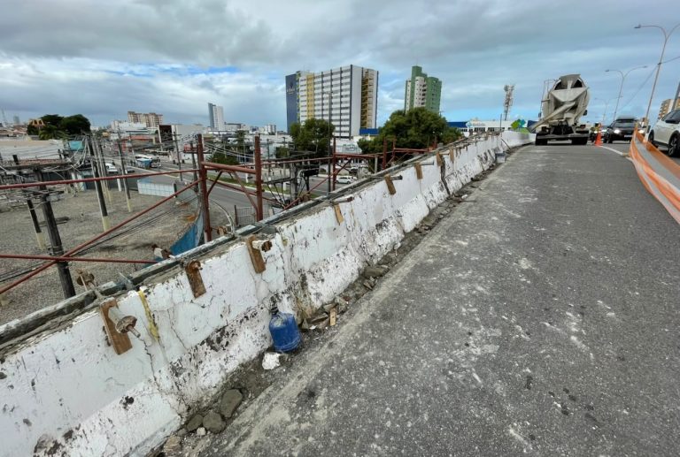 Recuperação estrutural de viaduto ultrapassa 50%