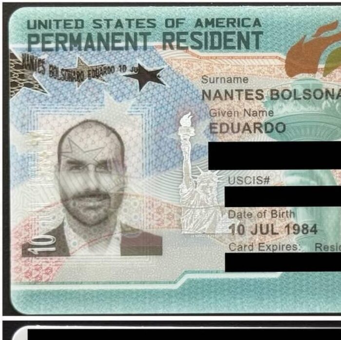 Estados Unidos concede green card ao ex-deputado federal Eduardo Bolsonaro