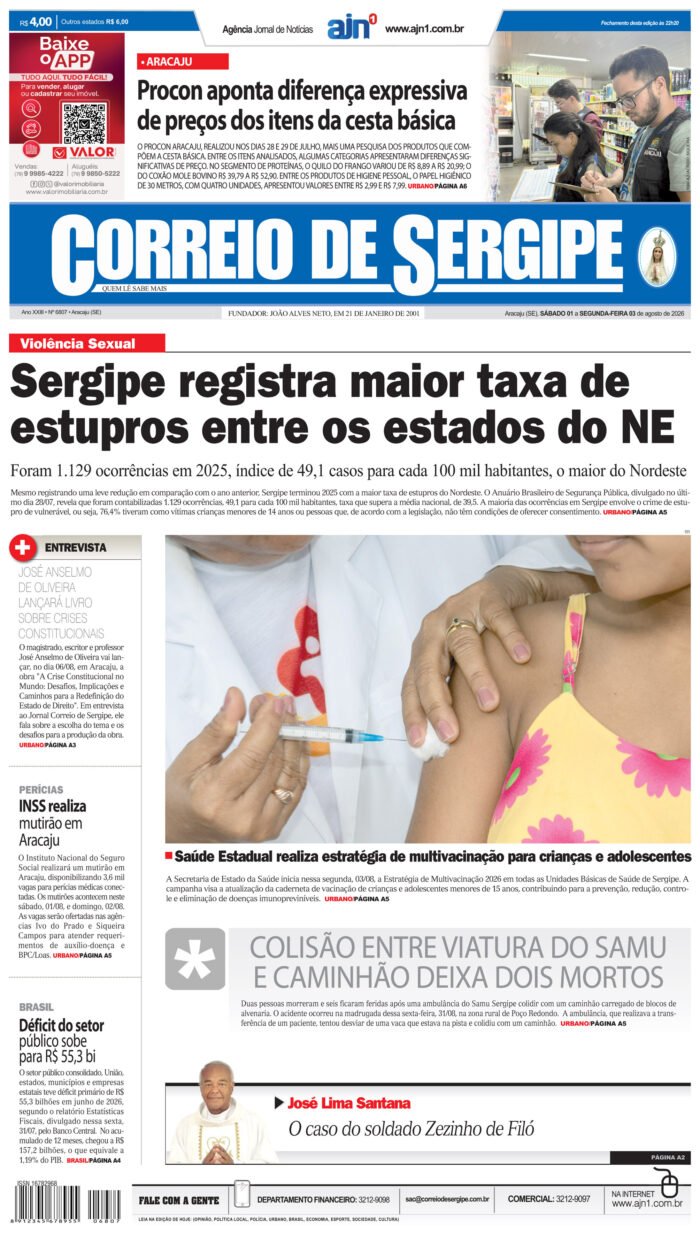 Capa do Correio de Sergipe