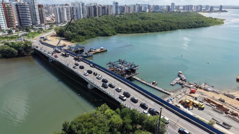 Em Aracaju, obra da ponte Godofredo Diniz ultrapassa 70% de execução e avança para nova etapa