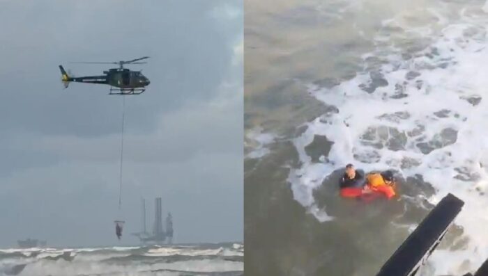 Kitesurfista é resgatado após desaparecer no mar em ação rápida do GTA