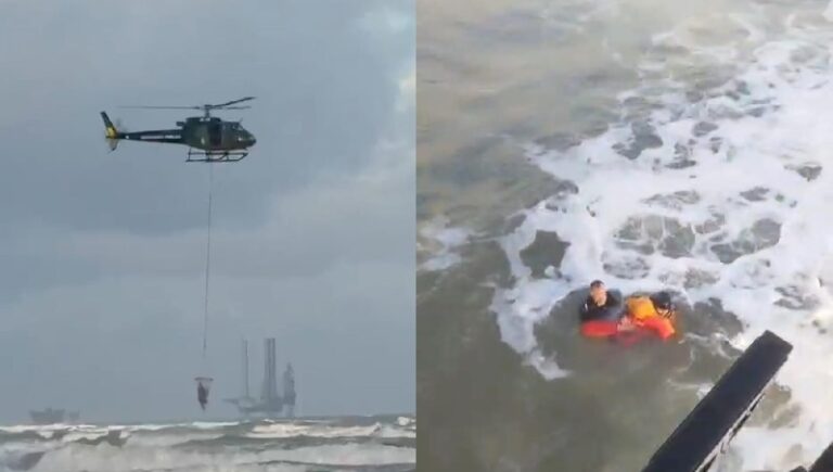 Kitesurfista é resgatado após desaparecer no mar em ação rápida do GTA