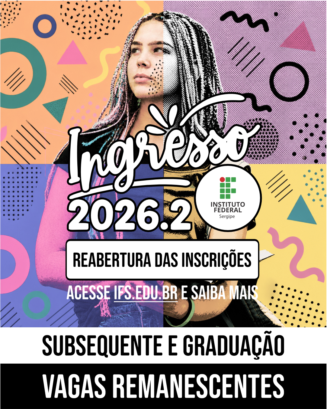 Inscrição para vagas remanescentes em cursos técnicos e de graduação no Instituto Federal de Sergipe segue até 17 de agosto