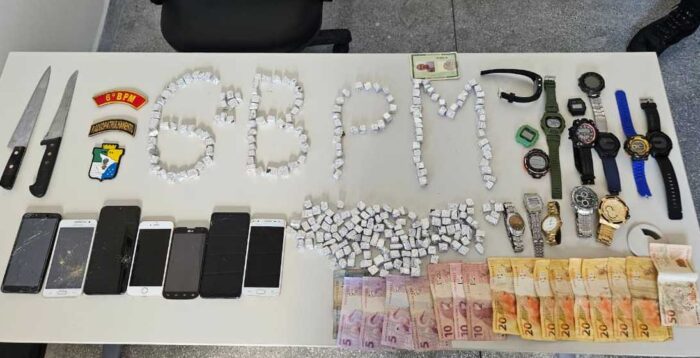 PM desarticula ponto de tráfico e prende quatro suspeitos em Salgado