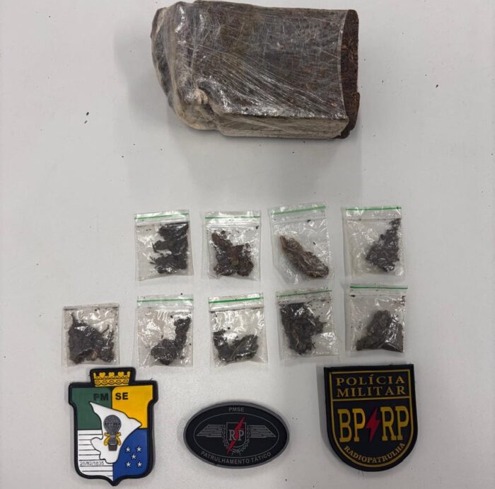 BPRp apreende tablete e porções de maconha após denúncia em Carmópolis