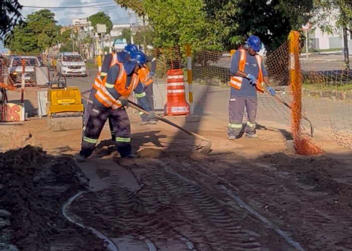 Obras de Adutora na Avenida Maranhão chegam a 50% de execução