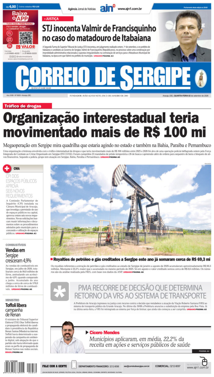 Capa do Correio de Sergipe