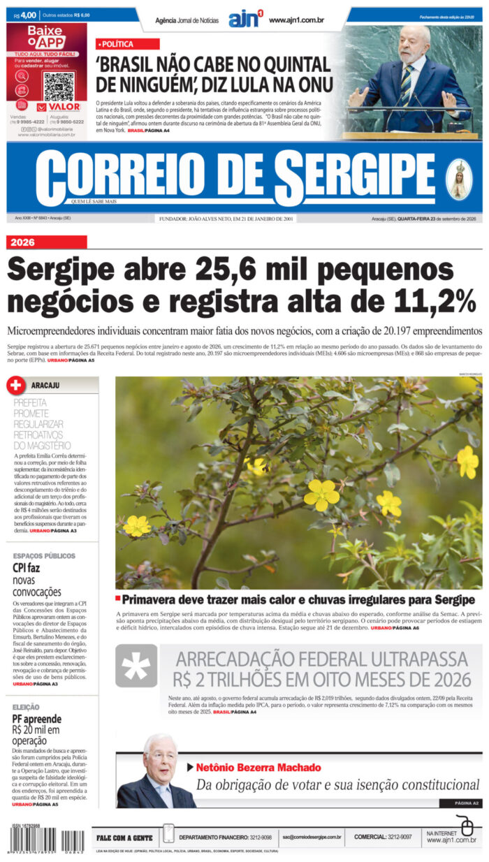 Capa do Correio de Sergipe