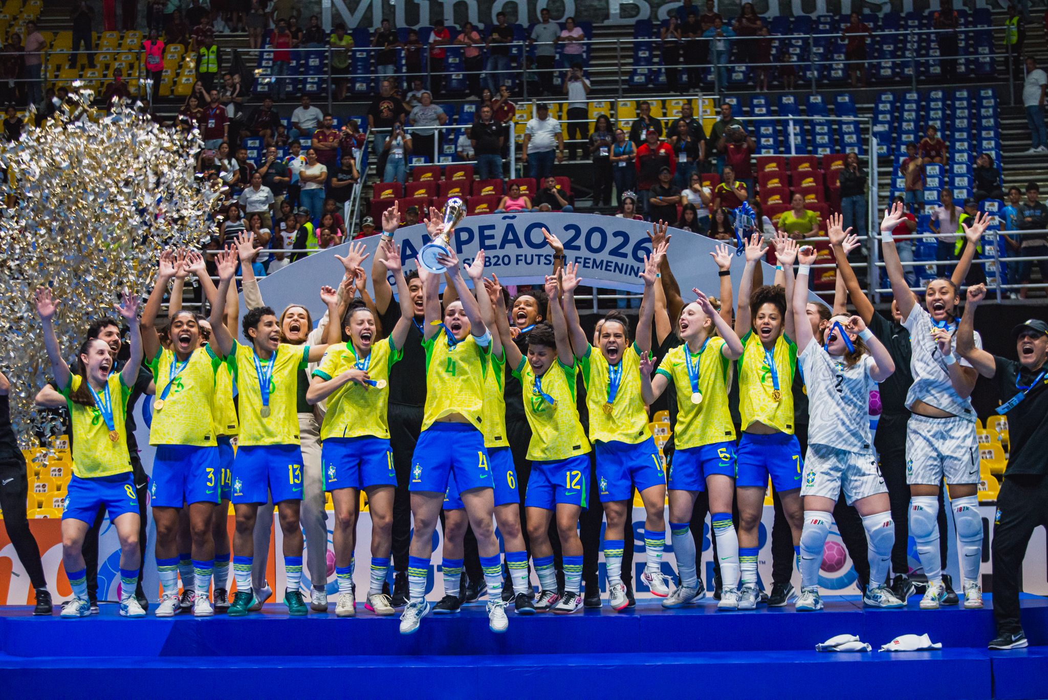 Seleção Brasileira de Futsal Feminino Sub-20 conquista tetracampeonato