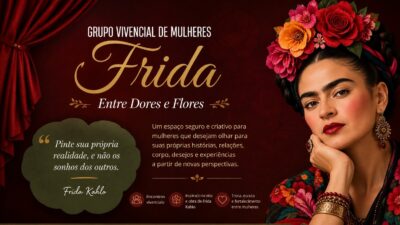 Grupo vivencial “Frida: Entre Dores e Flores” vai propor reflexão e autoconhecimento para mulheres em Aracaju