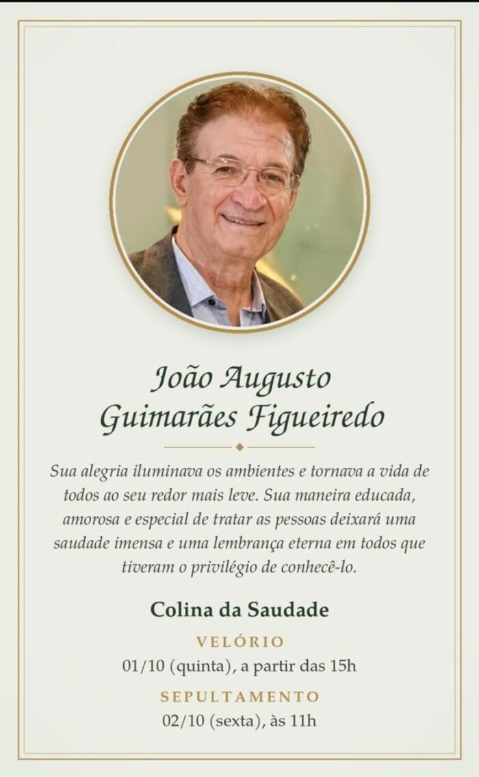Morre o médico João Augusto Guimarães Figueiredo