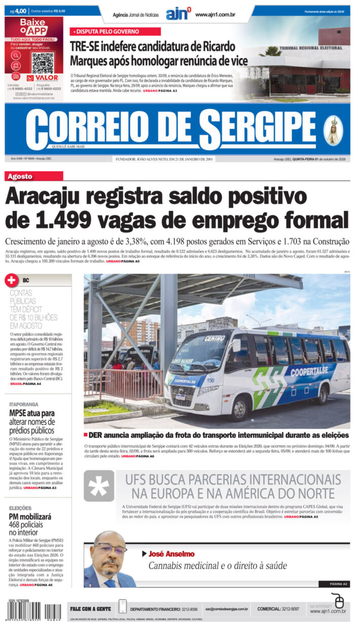 Capa do Correio de Sergipe