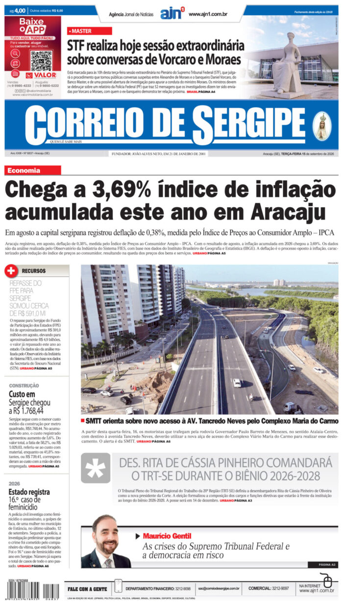 Capa do Correio de Sergipe