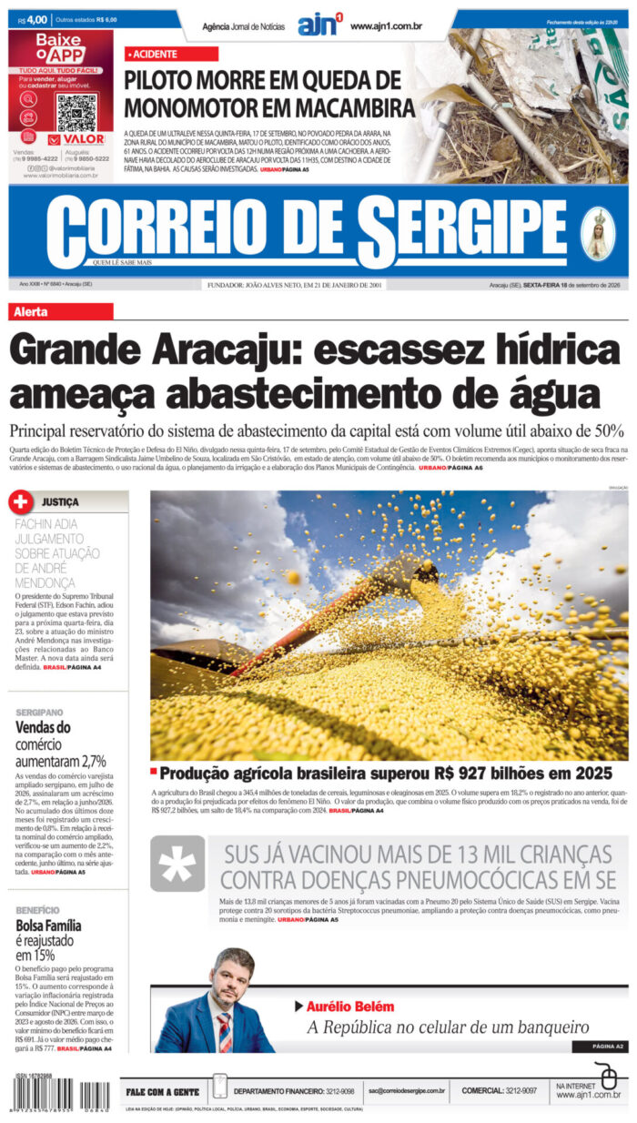 Capa do Correio de Sergipe