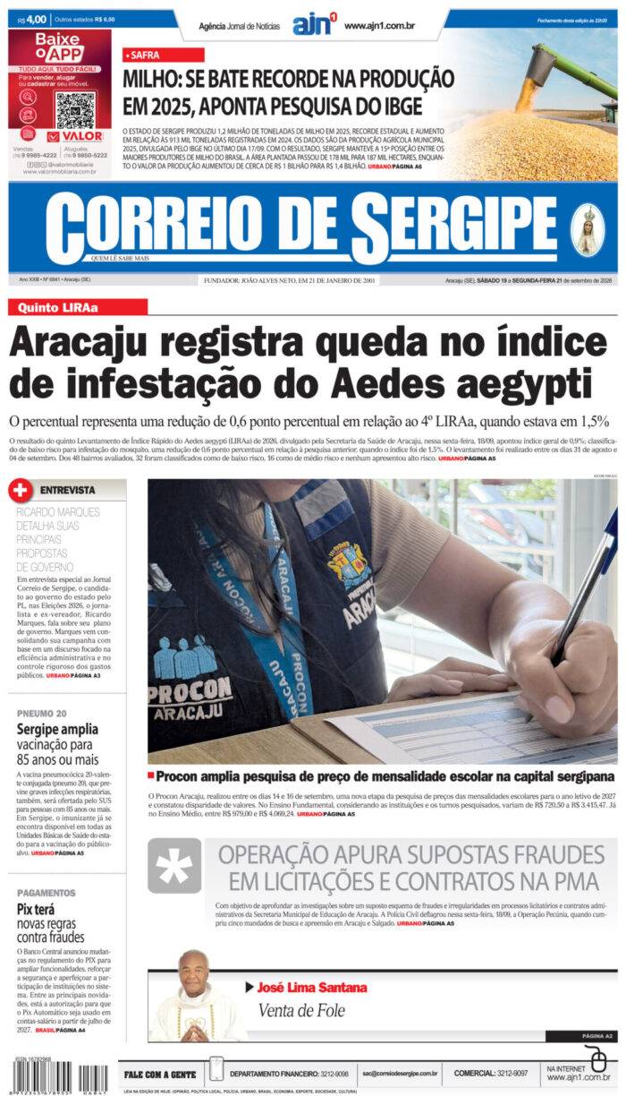 Capa do Correio de Sergipe