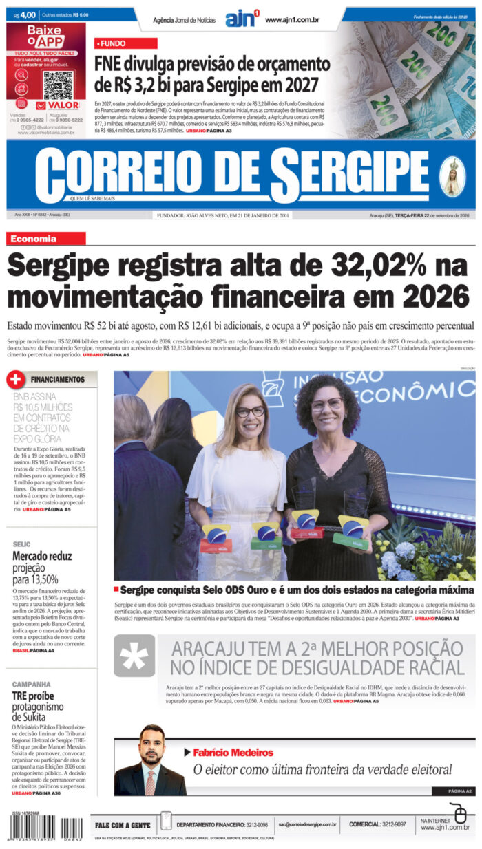 Capa do Correio de Sergipe