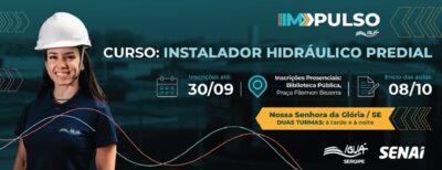Iguá Sergipe abre inscrições para curso gratuito de Instalador Hidráulico Predial em Glória