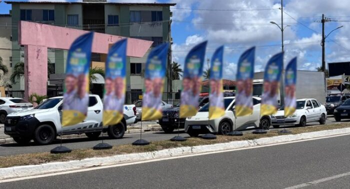 Tribunal Regional Eleitoral de Sergipe apreende 174 wind banners durante fiscalização da propaganda eleitoral