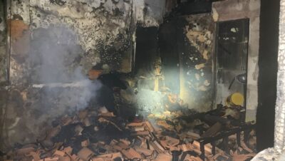 Incêndio destrói anexo de residência durante a madrugada no bairro Getúlio Vargas