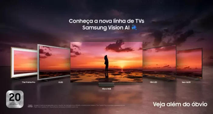 Samsung lança novas TVs premium no Brasil