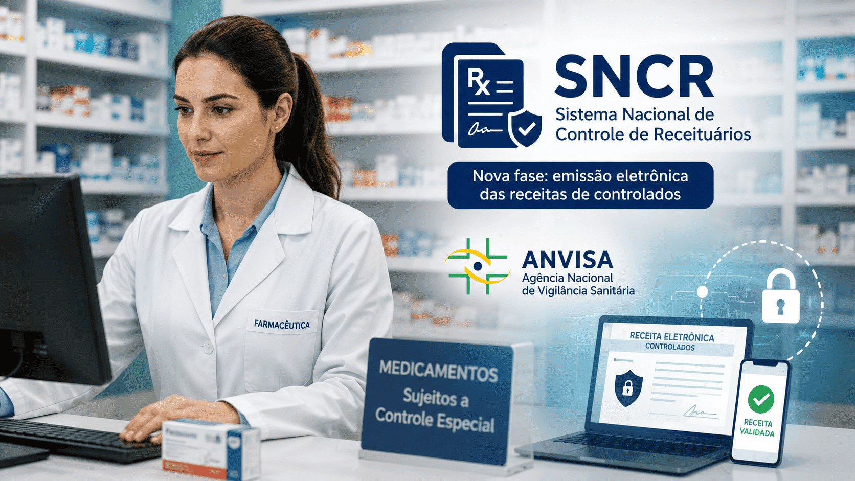 Saiba como farmácias públicas e privadas devem se preparar para acesso ao Sistema Nacional de Controle de Receituários